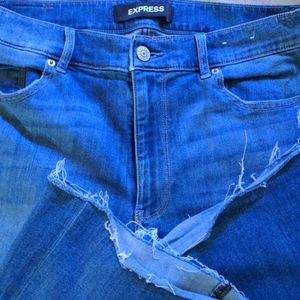 Express High Rise Bell Flare Stretch Jeans